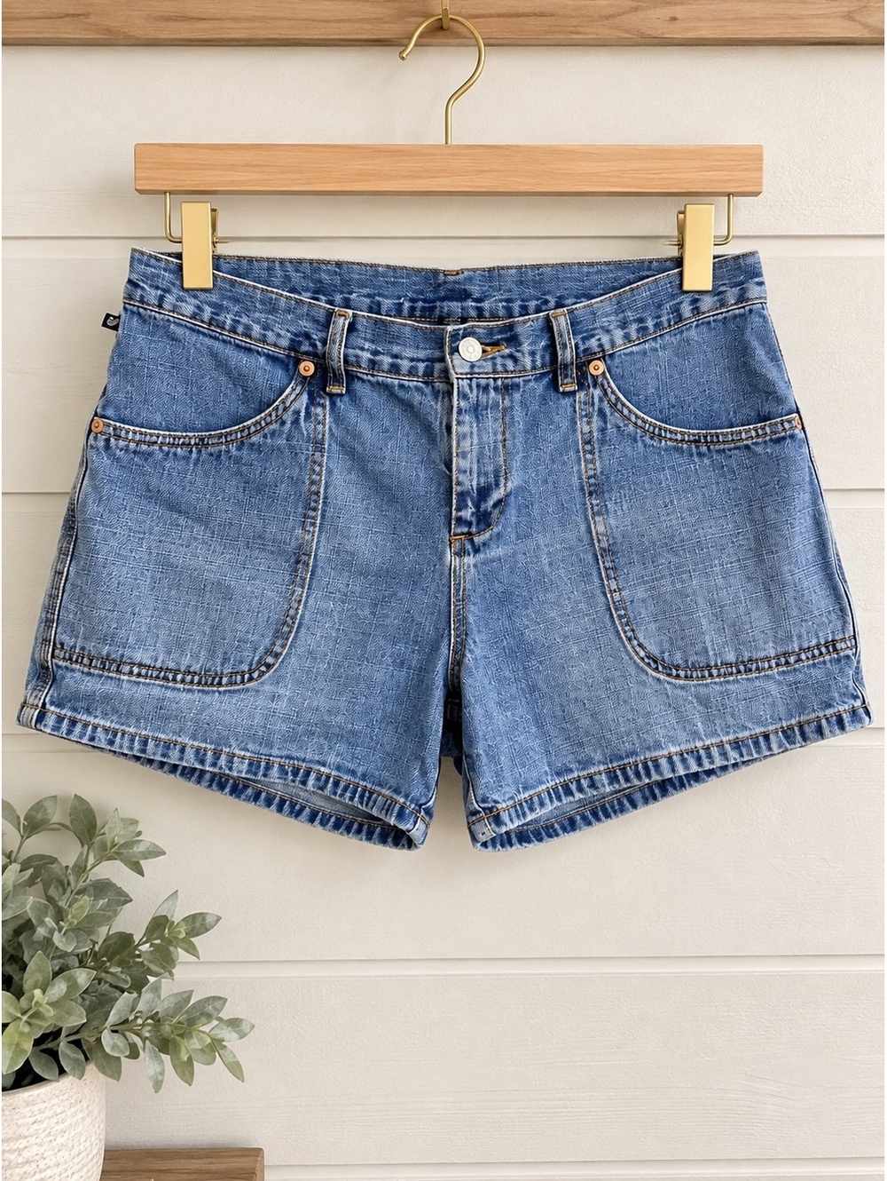 Vintage Polo Jeans Co Ralph Lauren Denim Shorts Women’s 10 Y2K 100% Cotton Flag